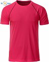 James & Nicholson | JN 496 - Pánské funkční tričko bright pink/titan
