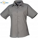 Premier | PR302 - Dámská popelínová košile s krátkým rukávem dark grey