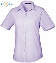 Premier | PR302 - Dámská popelínová košile s krátkým rukávem lilac