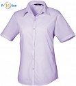 Premier | PR302 - Ladies poplin shirt with short sleeves