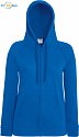 F.O.L. | Lady-Fit LW Hooded Sweat Jacket - Dámská mikina s kapucí royal blue