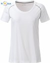 James & Nicholson | JN 495 - Dámské funkční tričko white/silver