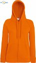 F.O.L. | Lady-Fit LW Hooded Sweat Jacket - Dámská mikina s kapucí orange