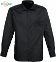 Premier | PR200 - Popelínová košile s dlouhým rukávem black
