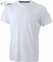 James & Nicholson | JN 421 - Pánské reflexní běžecké tričko white/white