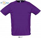 SOL'S | Sporty - Pánské raglánové tričko dark purple