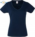 F.O.L. | Lady-Fit Value V-Neck T - Dámské elastické tričko deep navy