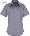 Premier | PR302 - Dámská popelínová košile s krátkým rukávem steel
