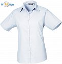 Premier | PR302 - Dámská popelínová košile s krátkým rukávem light blue