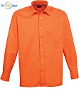 Premier | PR200 - Popelínová košile s dlouhým rukávem orange