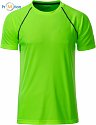 James & Nicholson | JN 496 - Pánské funkční tričko bright green/black