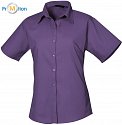 Premier | PR302 - Dámská popelínová košile s krátkým rukávem purple