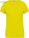 Kariban ProAct | PA477 - Dámské sportovní tričko s V výstřihem fluorescent yellow