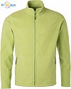 James & Nicholson | JN 782 - Pánská microfleece bunda lime green