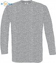 B&C | Exact 150 LSL - Tričko s dlouhým rukávem sport grey