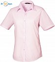 Premier | PR302 - Dámska popelínová košeľa s krátkym rukávom