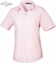 Premier | PR302 - Ladies poplin shirt with short sleeves