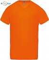 Kariban ProAct | PA476 - Pánské sportovní tričko s V výstřihem fluorescent orange