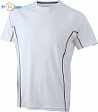 James & Nicholson | JN 421 - Pánské reflexní běžecké tričko white/black