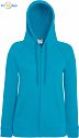 F.O.L. | Lady-Fit LW Hooded Sweat Jacket - Dámská mikina s kapucí azure blue