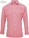 Premier | PR220 - Men&#39;s shirt &quot;Gingham&quot; long sleeve