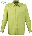 Premier | PR200 - Popelínová košile s dlouhým rukávem lime