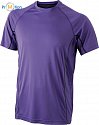 James & Nicholson | JN 421 - Pánské reflexní běžecké tričko purple/black