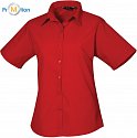 Premier | PR302 - Ladies poplin shirt with short sleeves