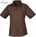 Premier | PR302 - Ladies poplin shirt with short sleeves