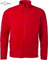 James & Nicholson | JN 782 - Pánská microfleece bunda red