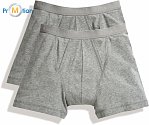 F.O.L. | Classic Boxer 2-Pack - Pánské boxerky light grey marl/light grey mar