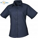 Premier | PR302 - Dámská popelínová košile s krátkým rukávem navy