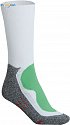 James & Nicholson | JN 211 - Sportovní ponožky dlouhé white/green