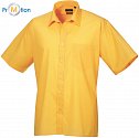 Premier | PR202 - Popelínová košile s krátkým rukávem sunflower