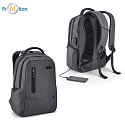 17 '' Laptop backpack gray, logo print
