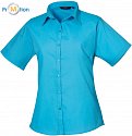 Premier | PR302 - Ladies poplin shirt with short sleeves