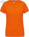 Kariban ProAct | PA477 - Dámské sportovní tričko s V výstřihem fluorescent orange