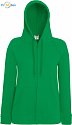 F.O.L. | Lady-Fit LW Hooded Sweat Jacket - Dámská mikina s kapucí kelly green