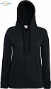 F.O.L. | Lady-Fit LW Hooded Sweat Jacket - Dámská mikina s kapucí black