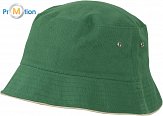 Myrtle Beach | MB 13 - Dětský rybářský klobouk s lemem dark green/beige