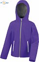 Result | R224JY - Dětská softshellová bunda s kapucí purple/grey