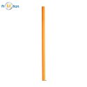 wooden neon orange pencil, logo print