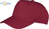 Result Headwear | RC084X - Kšiltovka, 5 panelů burgundy