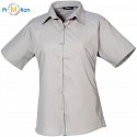 Premier | PR302 - Ladies poplin shirt with short sleeves