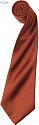 Premier | PR750 - Saténová kravata "Colours" chestnut