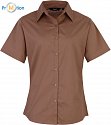 Premier | PR302 - Ladies poplin shirt with short sleeves