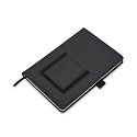 EIBAR notebook A5 with two pockets, black with logo print