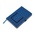 EIBAR notebook A5 with two pockets, blue with logo print