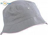 Myrtle Beach | MB 12 - Rybářský klobouk s lemem light grey/light pink