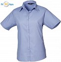 Premier | PR302 - Dámská popelínová košile s krátkým rukávem mid blue